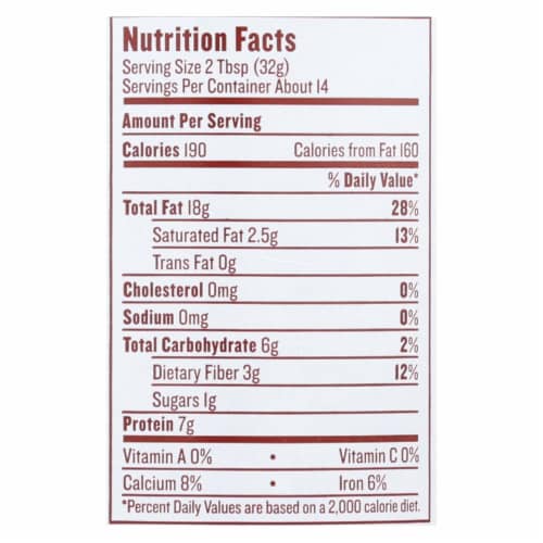 Justin's Nut Butter Almond Butter - Classic - Case of 6 - 16 oz. Perspective: back