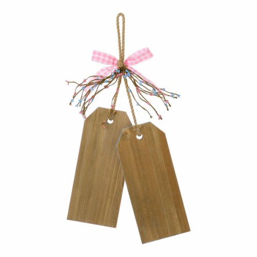 Glitzhome 24 H Easter Wooden Doorknob Hanging Decor Perspective: back