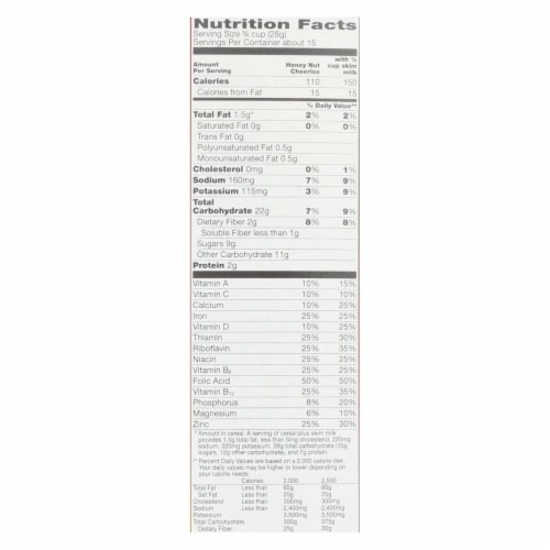 General Mills - Cereal Cheerios Honey Nut - Case of 10-15.4 oz Perspective: back