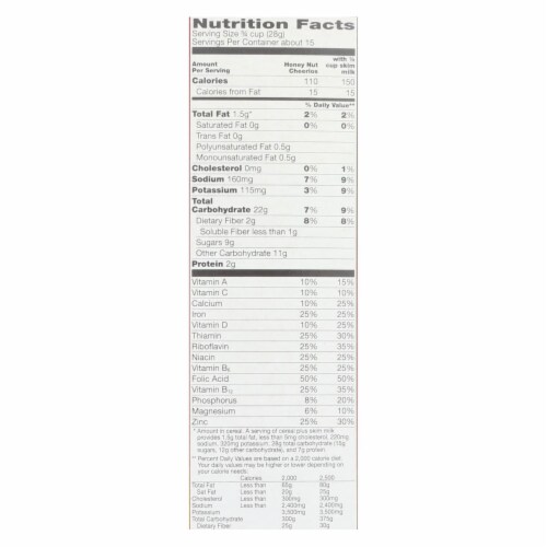 General Mills - Cereal Cheerios Honey Nut - Case of 10-15.4 oz Perspective: back
