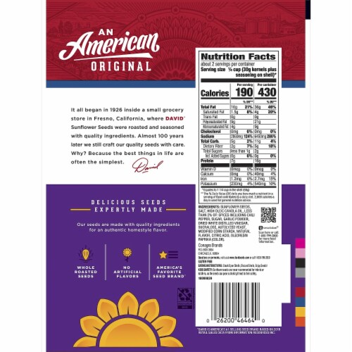 David Jumbo Seeds Sweet and Spicy 5.25 oz 12 Count 209-00640 Perspective: back