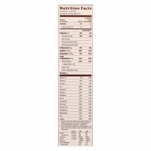Mom's Best® Raisin Bran Family Size Cereal Perspective: back