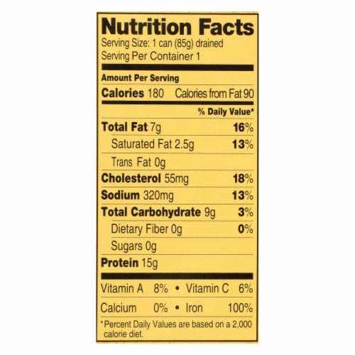 Reese Oysters - Smoked - Large - 3.7 oz - Case of 10 Perspective: back