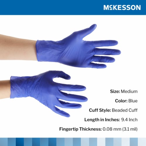 McKesson Confiderm Nitrile Exam Glove - 250 per Box Perspective: back