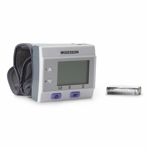 McKesson One Size Fits Most Cuff Wrist Home Automatic Digital Blood Pressure Monitor Perspective: back