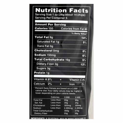 Terra Chips Exotic Vegetable Chips - Mediterranean - Case of 12 - 5 oz. Perspective: back