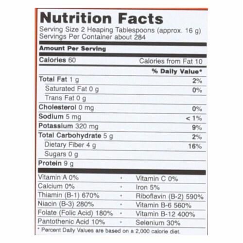 Now Foods - Yeast Flakes Nutritional - Case of 10 - LB Perspective: back