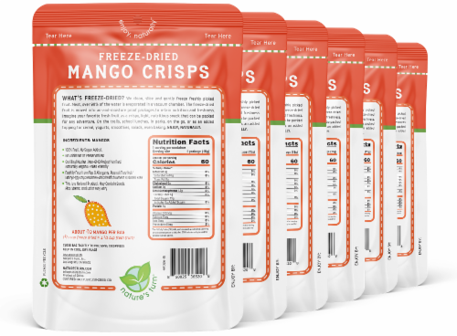 Freeze-Dried Mango Crisps 15g (.53oz)  - 6-PACK Perspective: back