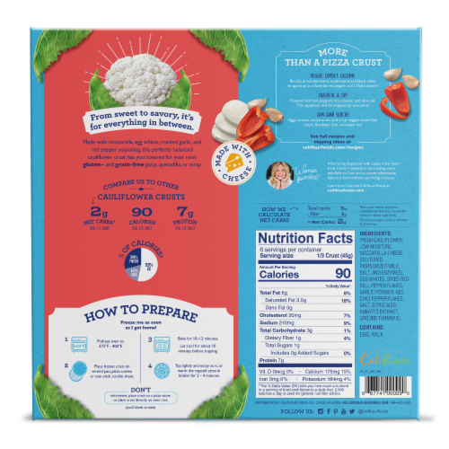 Cali'flour Foods Tradtional Sweet Red Pepper Perspective: back