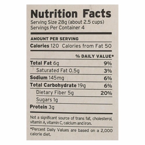 Pipcorn Mini Popcorn - Sea Salt - Case of 12 - 4 oz. Perspective: back