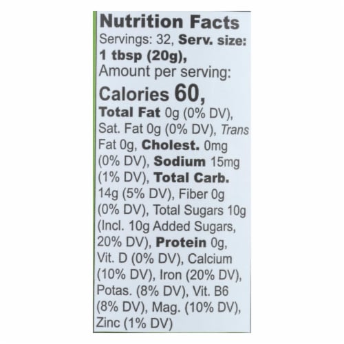Wholesome Sweeteners Molasses - Organic - Blackstrap - Unsulphured - 16 oz - case of 12 Perspective: back
