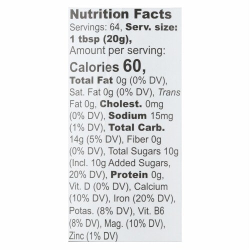 Wholesome Sweeteners Organic Molasses  - Liquid Sweetener - Case of 12 - 32 oz. Perspective: back