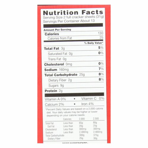 Annie's Homegrown Organic Cinnamon Graham Crackers - Case of 12 - 14.4 oz. Perspective: back