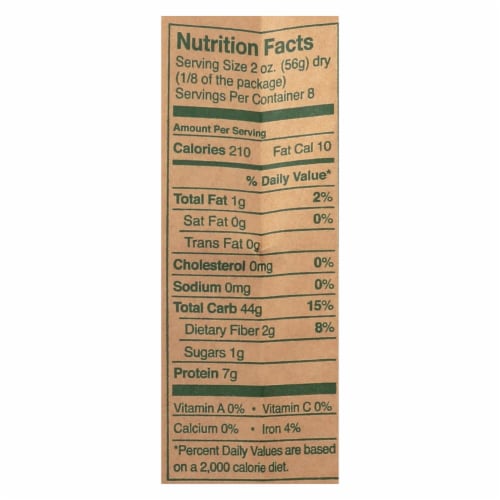 Montebello Organic Pasta - Linguini - Case of 12 - 1 lb. Perspective: back