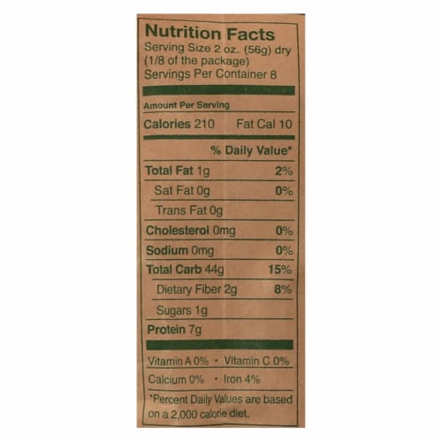 Montebello Organic Pasta - Orecchiette - Case of 12 - 1 lb. Perspective: back