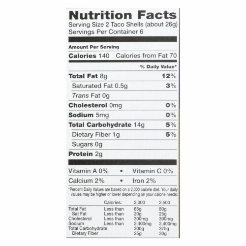 Garden of Eatin' Blue Corn Taco Shells - Blue Corn - Case of 12 - 5.5 oz. Perspective: back