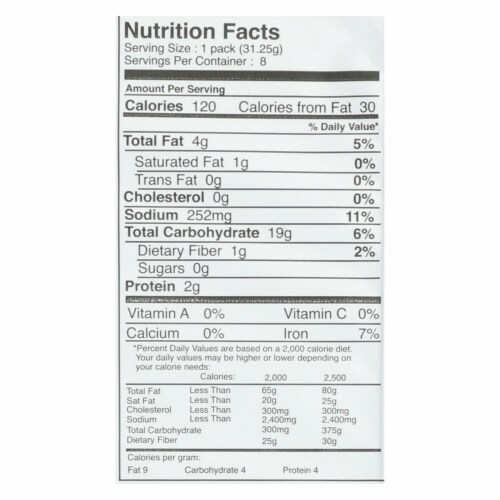 Suzie's Organic Saltines - Salt and Extra Virgin Olive Oil - Case of 12 - 8.8 oz. Perspective: back