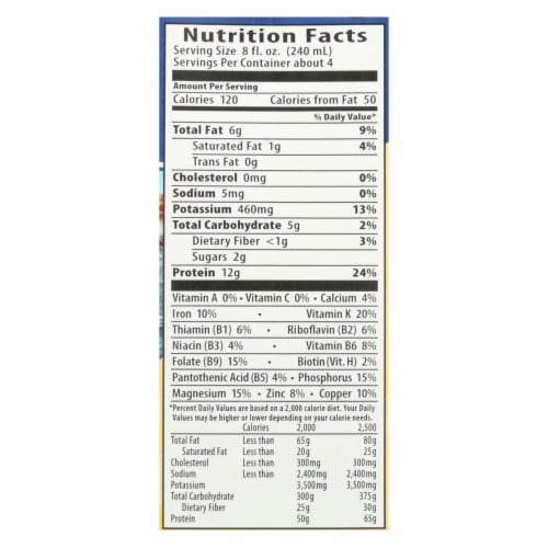 Eden Foods Organic Unsweetened Soymilk - Case of 12 - 32 FL oz. Perspective: back