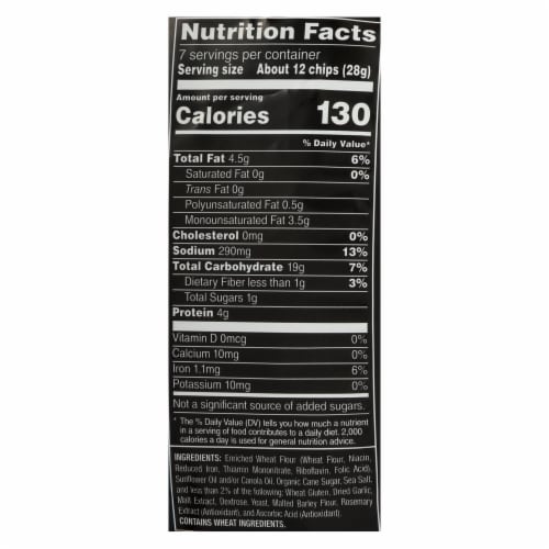 Stacy's Pita Chips Bagel Chips - Toastd Garlic - Case of 12 - 7 oz Perspective: back