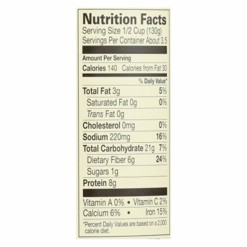 Amy's - Organic Light In Sodium Refried Black Beans - Case of 12 - 15.4 oz. Perspective: back
