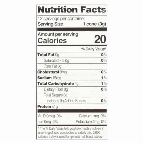 Let's Do Organics Ice Cream Cones - Organic - Case of 12 - 1.2 oz. Perspective: back