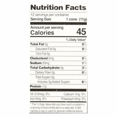 Let's Do Organics Ice Cream Cones - Sugar - Case of 12 - 4.6 oz. Perspective: back