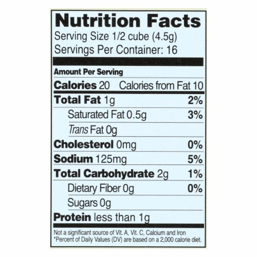 Edwards and Sons Natural Bouillon Cubes - Not Chick n - Low Sodium - 2.5 oz - Case of 12 Perspective: back