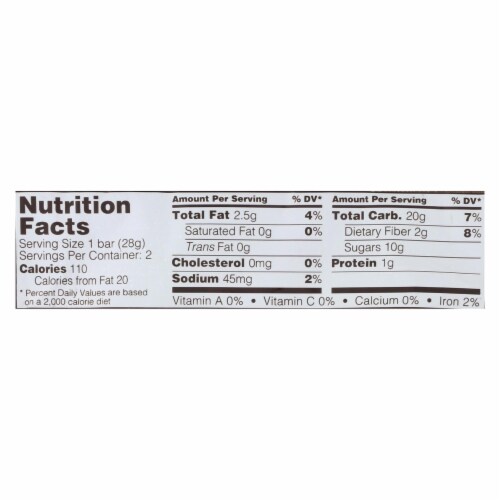 Nature's Bakery Stone Ground Whole Wheat Fig Bar - Raspberry - 2 oz - Case of 12 Perspective: back