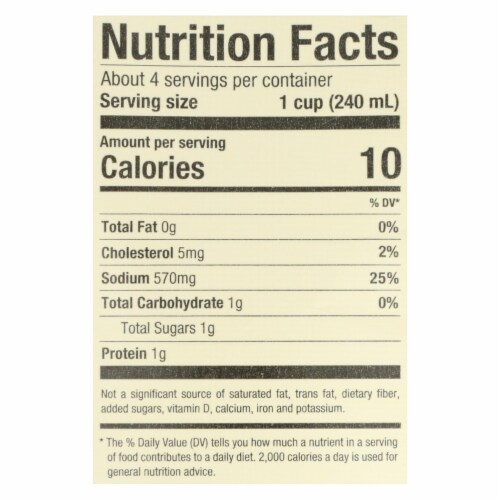 Pacific Natural Foods Chicken Broth - Free Range - Case of 12 - 32 Fl oz. Perspective: back