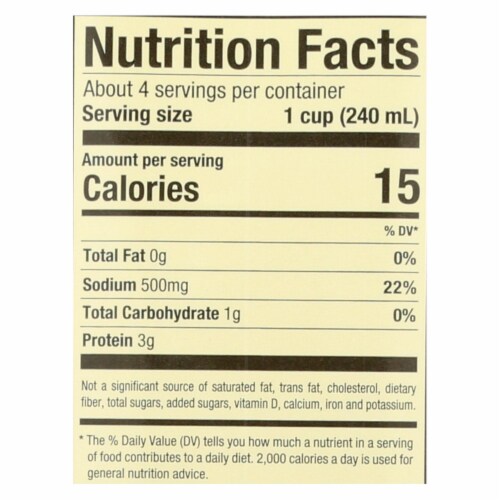 Pacific Natural Foods Beef Broth - Case of 12 - 32 Fl oz. Perspective: back
