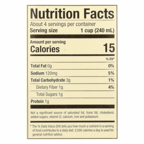Pacific Natural Foods Vegetable Broth - Low Sodium - Case of 12 - 32 Fl oz. Perspective: back