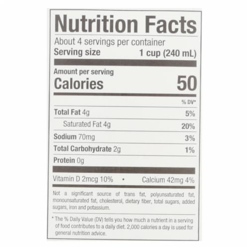 Pacific Natural Foods Coconut Vanilla - Unsweetened - Case of 12 - 32 Fl oz. Perspective: back