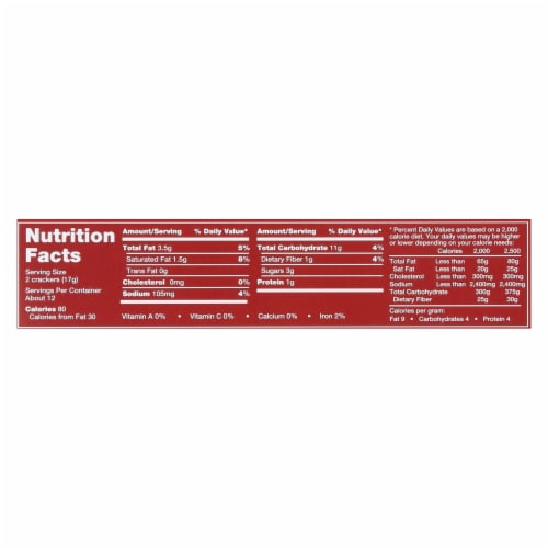 Carr's Crackers - Whole Wheat - Case of 12 - 7.1 oz Perspective: back