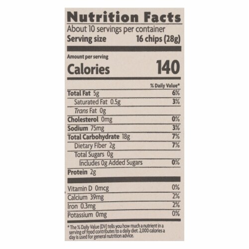 Que Pasa - Tort Chip Thin Sea Salt - Case of 12 - 10 OZ Perspective: back
