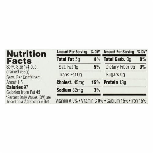 Season Brand Sardines in Water  - No Salt Added - Case of 12 - 4.375 oz. Perspective: back