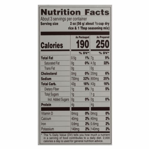 Near East Rice Pilaf Rice - Spanish - Case of 12 - 6.75 oz. Perspective: back