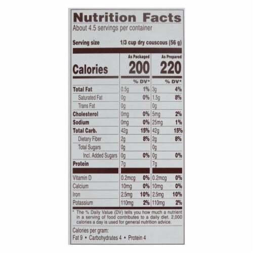 Near East Couscous Mix - Case of 12 - 10 oz. Perspective: back