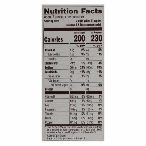 Near East Couscous Mix - Parmesan - Case of 12 - 5.9 oz. Perspective: back
