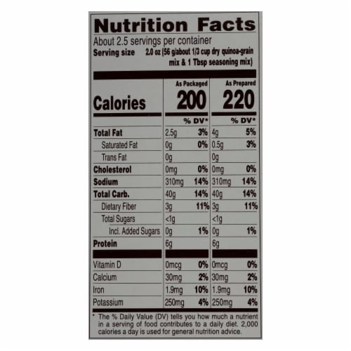 Near East Quinoa Blend - Roasted Red Pepper and Basi - Case of 12 - 4.9 oz. Perspective: back