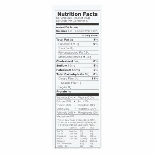 McCann's Irish Oatmeal Instant Oatmeal Regular - Case of 12 - 11.85 oz. Perspective: back