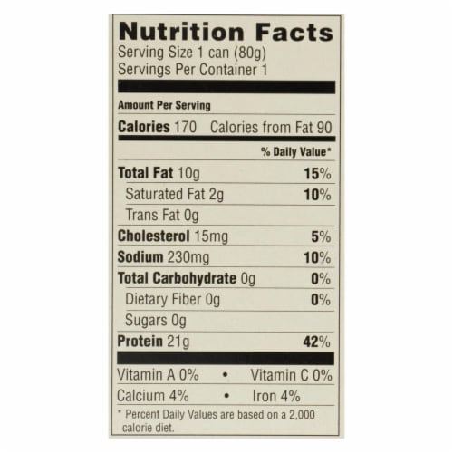 Crown Prince Skinless and Boneless Sardines In Pure Olive Oil - Case of 12 - 3.75 oz. Perspective: back