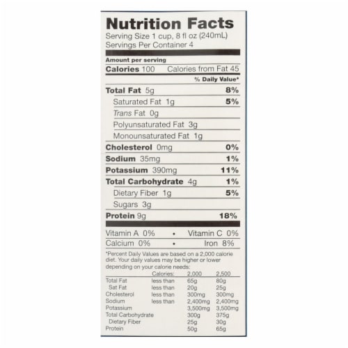 Westsoy Organic Plain - Unsweetened - Case of 12 - 32 Fl oz. Perspective: back