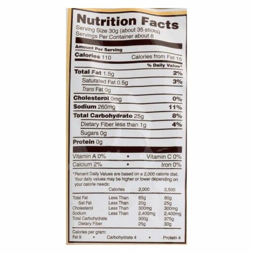 Snyder's of Hanover Pretzel Sticks - Gluten Free - Case of 12 - 8 oz. Perspective: back