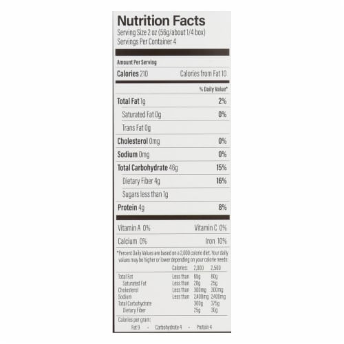 Ancient Harvest Organic Gluten Free Quinoa Supergrain Pasta - Shells - Case of 12 - 8 oz Perspective: back