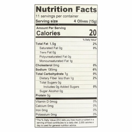Santa Barbara California Green Olives - Pitted 5.75 oz. - Pack of 12 Perspective: back