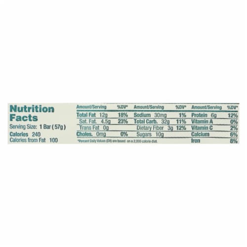 GoMacro Organic Macrobar - Granola with Coconut - 2 oz Bars - Pack of 12 Perspective: back