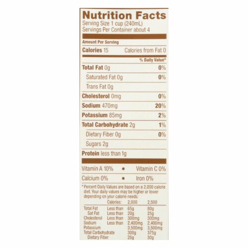 Kitchen Basics Vegetable Stock - Case of 12 - 32 oz. Perspective: back
