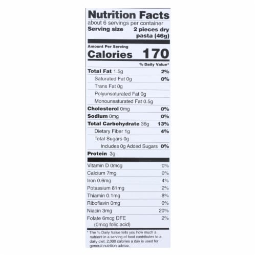 Tinkyada Organic Brown Rice Pasta - Lasagna - Case of 12 - 10 oz Perspective: back
