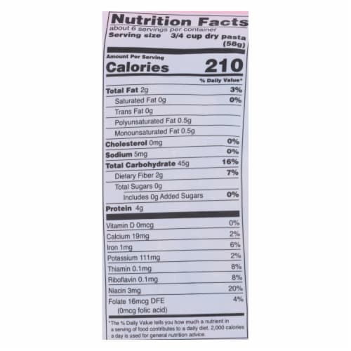 Tinkyada Brown Rice Pasta - Vegetable Spiral - Case of 12 - 12 oz Perspective: back