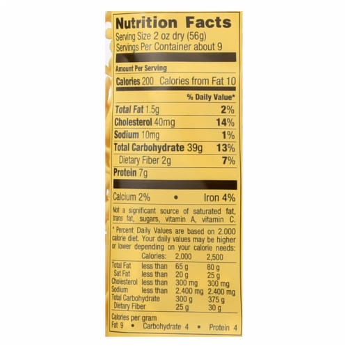 Bechtle Egg Noodles - Spaetzle - Case of 12 - 17.6 oz Perspective: back